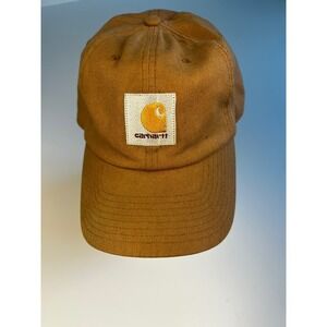 Vintage Carhartt Brown Canvas‎ Baseball Cap Logo Patch Back Baseball